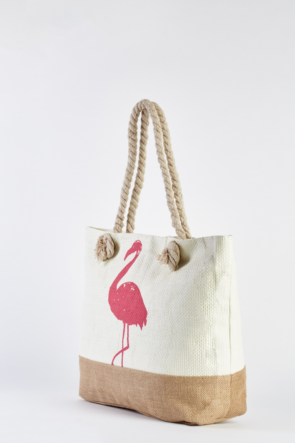 Flamingo Basket Weave Beach Bag Just 5